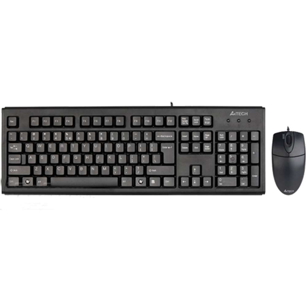 A4 TECH KM-72620D TÜRKÇE USB MULTİMEDYA SİYAH Q KLAVYE MOUSE