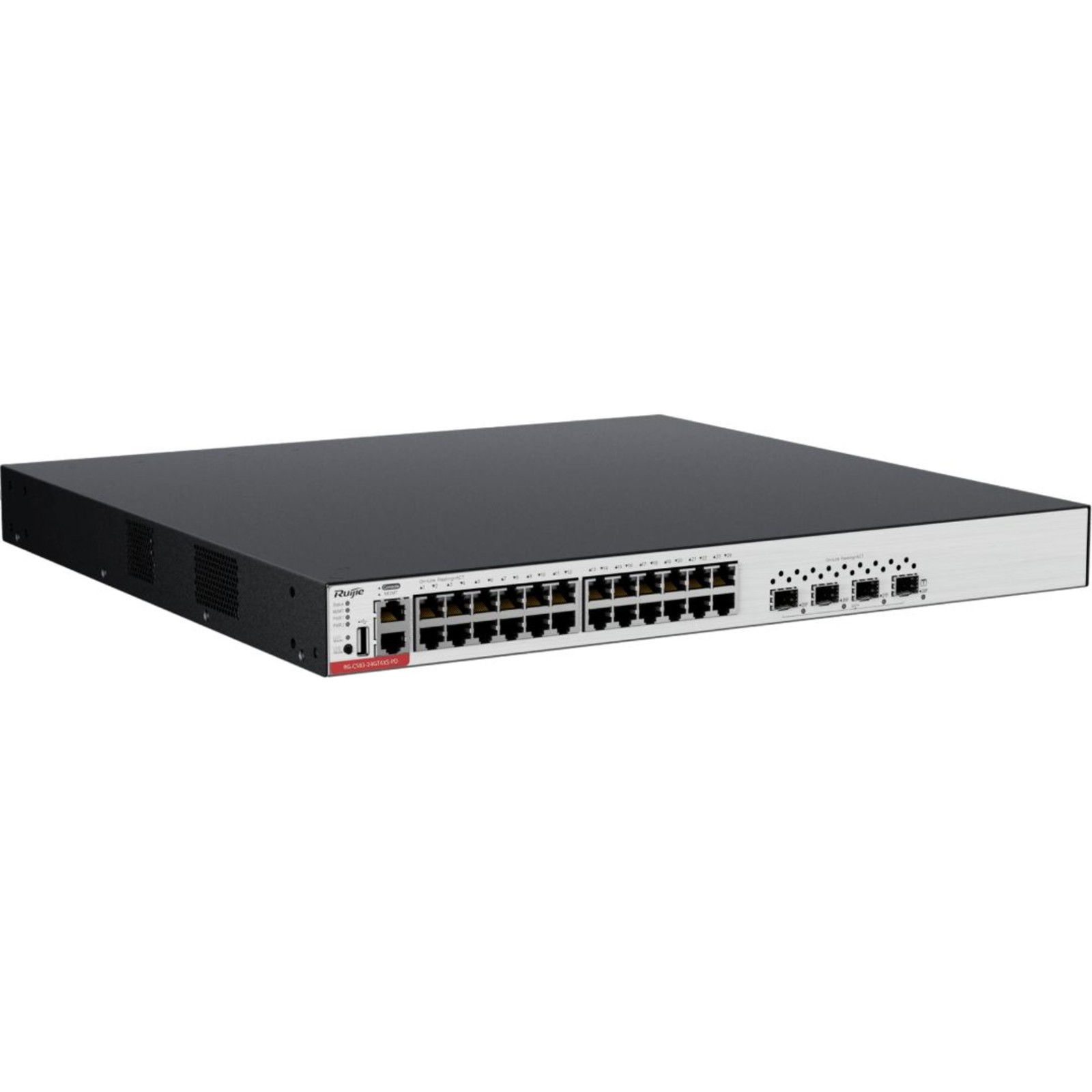 RUIJIE RG-CS83-24GT4XS-PD 24 PORT 10/100/1000 24 PORT POE 4-PORT 1G/10G SFP+ LAYER 3 YÖNETİLEBİLİR RACK MOUNT SWITCH