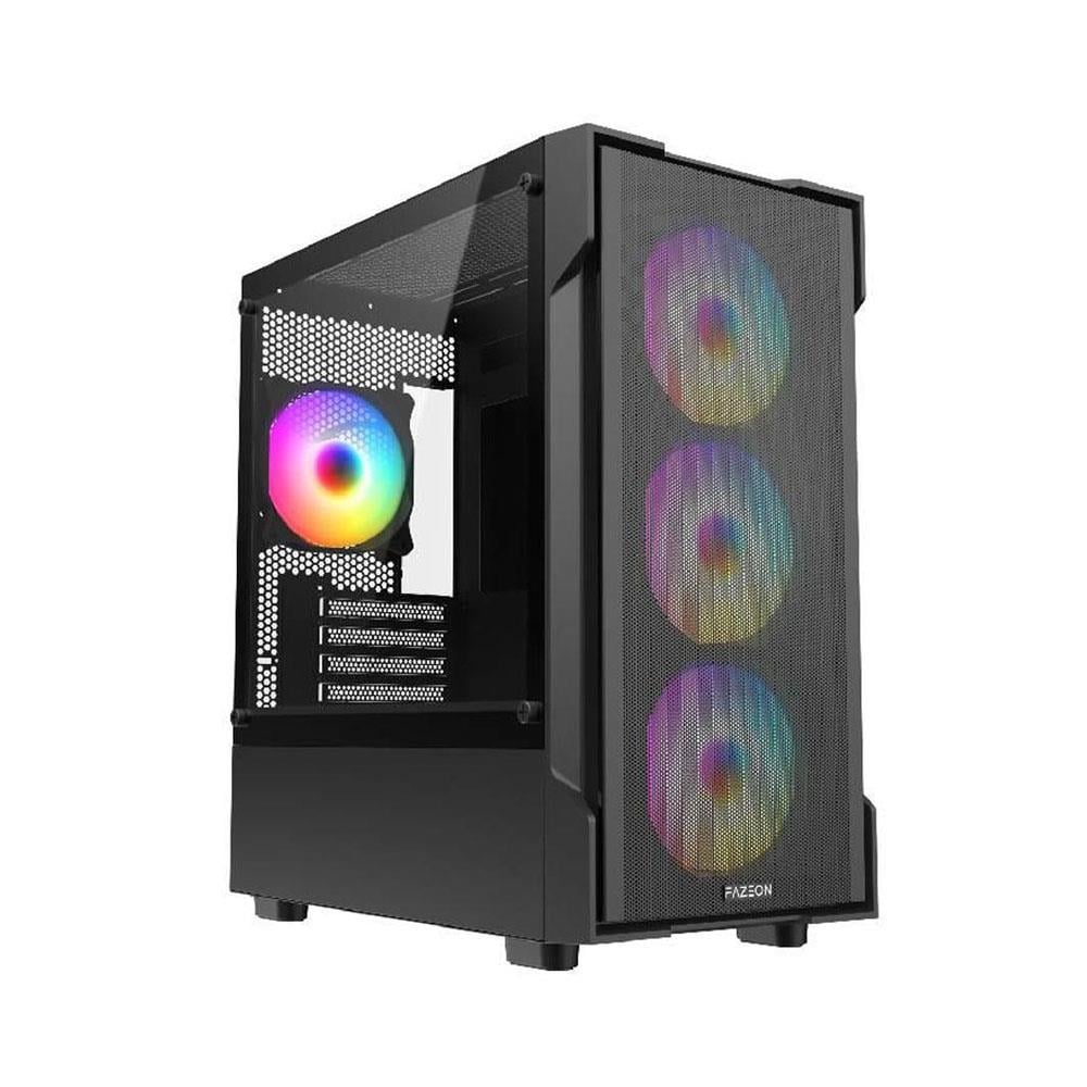FAZEON F1 M650BBM 650W 80 4x RAINBOW FIXED LED FAN MICRO ATX 2xUSB3.0 SİYAH KASA