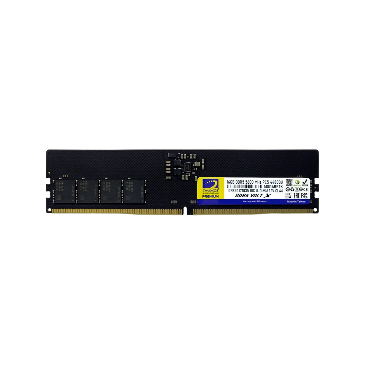 TWINMOS 16GB 5600MHz DDR5 PC RAM TMD516GB5600U46WO