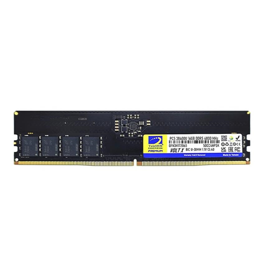 TWINMOS 16GB 4800MHz DDR5 PC RAM TMD516GB4800U40