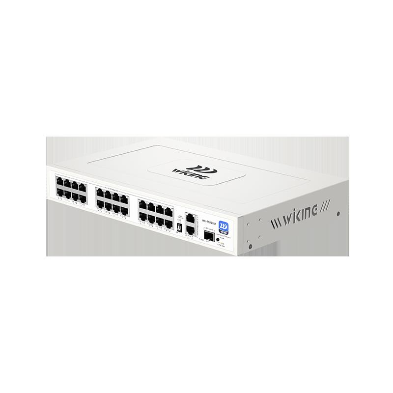 WI-TEK WIKING WK-PS227GF 24 PORT 10/100 24 PORT POE 2XGE UPLINK + 1 SFP 270W YONETILEMEZ RACK MOUNT SWITCH