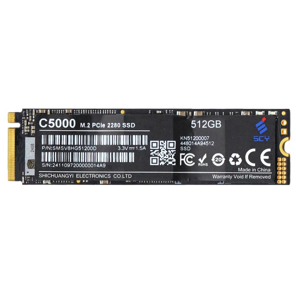 SCY C5000 512GB 4500/3800MB/s 2280 PCIe 4.0 NVME SSD SMSV8HG51200D BULK
